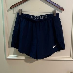 Navy Nike DRI- Fit shorts with Grey Spandex built in